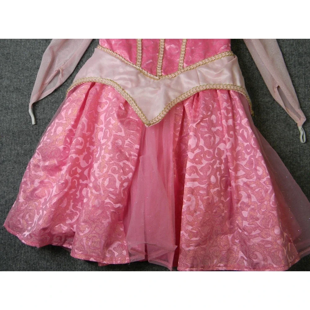 Disney Parks Princess Aurora Sleeping Beauty Pink Costume Dress Girls XS
